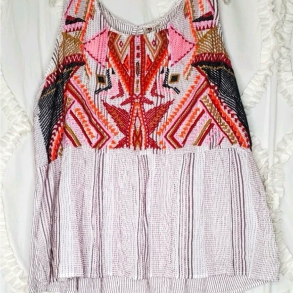 Anthropologie Dolan Velia Embroidered Top 3X EUC - Picture 3 of 6